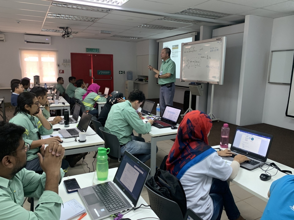 Delivering classroom lessons  in Lumut, Malaysia